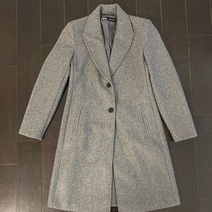 Zara Women's Classic Gray Pea Coat